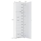 Armadio bianco lucido salvaspazio 60x200h cm - Ippolita