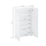 Armadio bianco lucido salvaspazio 70x115h cm - Unicorno