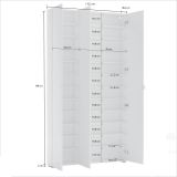 Armadio bianco lucido slim 11x200h cm - Enza