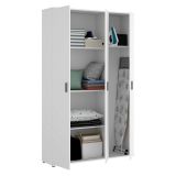 Armadio bianco multiuso 116x190h cm - Aniello