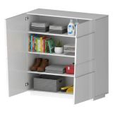 Armadio bianco multiuso 120x126h cm - Aulla