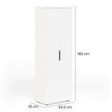 Armadio bianco opaco salvaspazio 60x180h cm - Bator