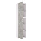 Armadio cemento e bianco 1 anta 45x195h cm - Aloise