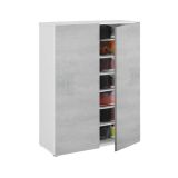 Armadio cemento e bianco 2 ante 72x103h cm - Athenodora