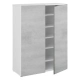 Armadio cemento e bianco 2 ante 72x103h cm - Athenodora