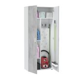 Armadio cemento e bianco cucina 80x182h cm - Ashkita
