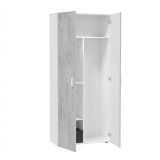 Armadio cemento e bianco cucina 80x182h cm - Ashkita