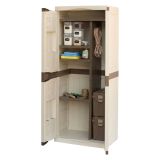 Armadio da esterno 2 ante beige e marrone 70x178h cm - Ipno
