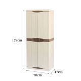 Armadio da esterno 2 ante beige e marrone 70x178h cm - Ipno