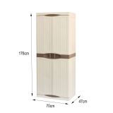 Armadio da esterno 2 ante beige e marrone 70x179h cm - Adenina