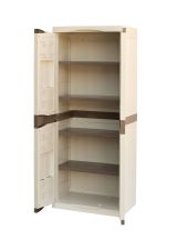 Armadio da esterno 2 ante beige e marrone 70x179h cm - Adenina