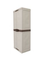 Armadio da esterno 2 ante beige e marrone 70x179h cm - Adenina