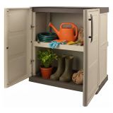 Armadio da esterno 2 ante beige e marrone 70x85h cm - Acira