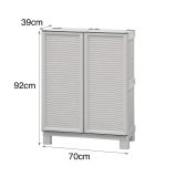 Armadio da esterno 2 ante grigio chiaro 70x92h cm - Arlinda
