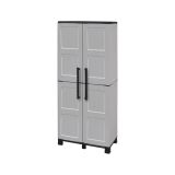 Armadio da esterno 2 ante grigio chiaro e nero 68x169h cm - Ash