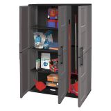 Armadio da esterno 3 ante grigio e nero 102x163h cm - Amordel