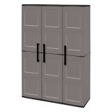 Armadio da esterno 3 ante grigio e nero 102x163h cm - Amordel