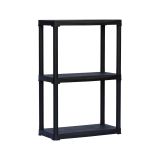 Armadio da esterno Anversa, Scaffale outdoor, Armadio balcone multiuso a 1 ripiano, 100% Made in Italy, 60x30h90 cm, Antracite