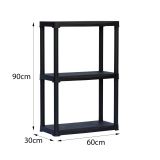 Armadio da esterno Anversa, Scaffale outdoor, Armadio balcone multiuso a 1 ripiano, 100% Made in Italy, 60x30h90 cm, Antracite