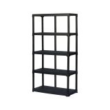 Armadio da esterno Damme, Scaffale outdoor, Armadio balcone multiuso, Armadietto da esterno, 100% Made in Italy, Antracite, 100x40h176 cm