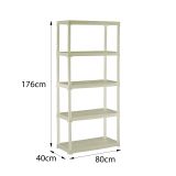Armadio da esterno Eupen, Scaffale outdoor, Armadio balcone multiuso, Armadietto da esterno, 100% Made in Italy, 80x40h176 cm, Bianco