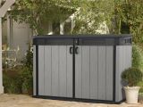 Armadio da esterno Floresta, Mobile outdoor, Mobiletto giardino multiuso, Contenitore per balcone o garage, 191x109 h133 cm, Grigio