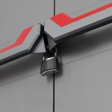 Armadio da Esterno Grigio 3 Ripiani Apertura Battente 68x39x173h cm, 2 Ante Made in Italy - Pisticci