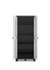 Armadio da Esterno Grigio 4 Ripiani Apertura Battente 80x44x182h cm, 2 Ante Made in Italy - Viddalba
