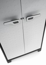 Armadio da Esterno Grigio 4 Ripiani Apertura Battente 80x44x182h cm, 2 Ante Made in Italy - Viddalba