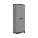 Armadio da Esterno Grigio Chiaro 3 Ripiani Apertura Battente 68x39x173h cm, Un'anta Made in Italy - Cochrane