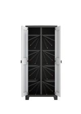 Armadio da Esterno Grigio Chiaro 8 Ripiani Apertura Battente 80x44x182h cm, 2 Ante Made in Italy - Viddalba