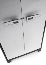 Armadio da Esterno Grigio Chiaro 8 Ripiani Apertura Battente 80x44x182h cm, 2 Ante Made in Italy - Viddalba