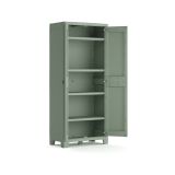 Armadio da Esterno Grigio Chiaro Verde 4 Ripiani Apertura Battente 80x44x182h cm, 2 Ante Made in Italy - Quesnel