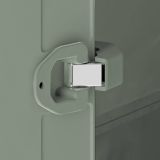 Armadio da Esterno Grigio Chiaro Verde 4 Ripiani Apertura Battente 80x44x182h cm, 2 Ante Made in Italy - Sarezzo