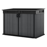 Armadio da Esterno Grigio Nero Cassetti 2 Ripiani 191x109x133h cm, Apertura Battente, a Ribalta - Litchfield