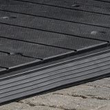 Armadio da Esterno Grigio Nero Cassetti 2 Ripiani 191x109x133h cm, Apertura Battente, a Ribalta - Litchfield