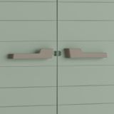 Armadio da Esterno Grigio Verde 8 Ripiani 2 Ante 80x44x182h cm, Resistente ai Raggi uv Impermeabile Made in Italy - Quesnel