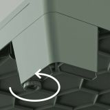 Armadio da Esterno Grigio Verde 8 Ripiani 2 Ante 80x44x182h cm, Resistente ai Raggi uv Impermeabile Made in Italy - Quesnel