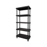 Armadio da esterno Incourt, Scaffale outdoor, Armadietto multiuso a 3 ripiani, 100% Made in Italy, Antracite, 72x35h165 cm