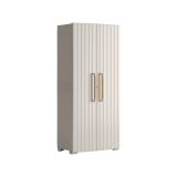 Armadio da Esterno Marrone Crema 3 Ripiani Apertura Battente 80x45x180h cm, 2 Ante Made in Italy - Ronago