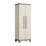 Armadio da Esterno Marrone Sabbia 4 Ripiani 2 Ante 65x45x182h cm, Impermeabile Made in Italy - Ghedi