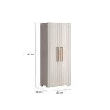 Armadio da Esterno Marrone Sabbia 8 Ripiani 2 Ante 80x45x180h cm, Impermeabile Made in Italy - Melville