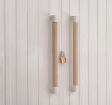 Armadio da Esterno Marrone Sabbia 8 Ripiani 2 Ante 80x45x180h cm, Impermeabile Made in Italy - Melville