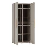 Armadio da Esterno Marrone Sabbia 8 Ripiani 2 Ante 80x45x180h cm, Impermeabile Made in Italy - Melville
