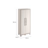 Armadio da Esterno Marrone Sabbia 8 Ripiani Un'anta 80x44x182h cm, Impermeabile Made in Italy - Grimsby