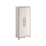 Armadio da Esterno Marrone Sabbia 8 Ripiani Un'anta 80x44x182h cm, Impermeabile Made in Italy - Maschito