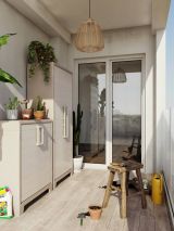 Armadio da esterno Maschito, Mobile outdoor, Mobiletto giardino multiuso, Contenitore per balcone o garage, Made in Italy, 80x44 h100 cm, Sabbia