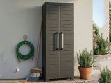 Armadio da Esterno Nero Antracite 4 Ripiani 2 Ante 65x45x182h cm, Impermeabile Made in Italy - Terrebonne