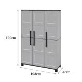 Armadio da esterno portascope grigio chiaro e nero 102x169h cm - Aruro