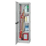 Armadio da Esterno Portascope Impermeabile 50x39x172h cm Grigio Chiaro in Resina Antiurto con 3 Ripiani Made in Italy – Achae